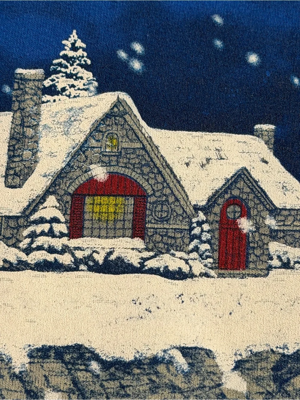 VINTAGE‎ 80s 90s lighthouse winter Christmas graphic crewneck sweatshirt sweater